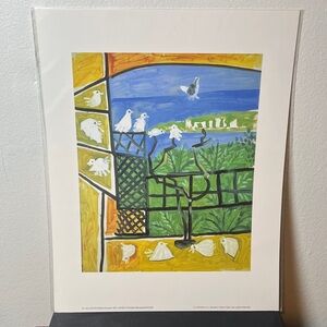 Pablo Picasso Los Pichones The Pigeons Oil Painting Print 1957 New Sealed No 140